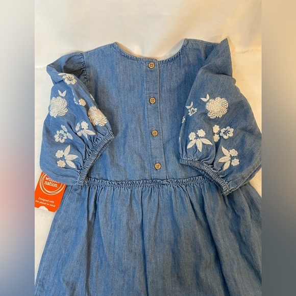 Wonder nation girls blue denim dress size 4-5 - Picture 6 of 11